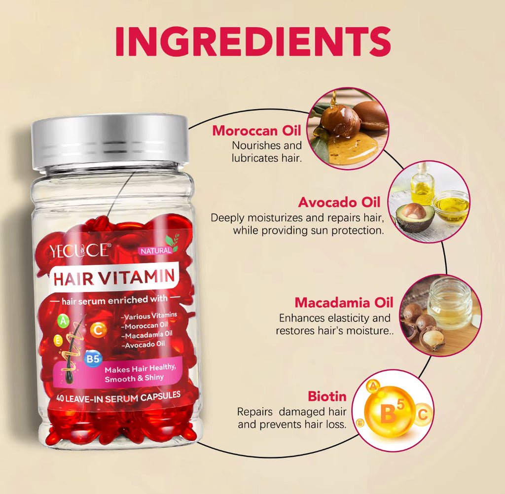 Deep Repair Hair Vitamin Leave-In-Serum Capsules