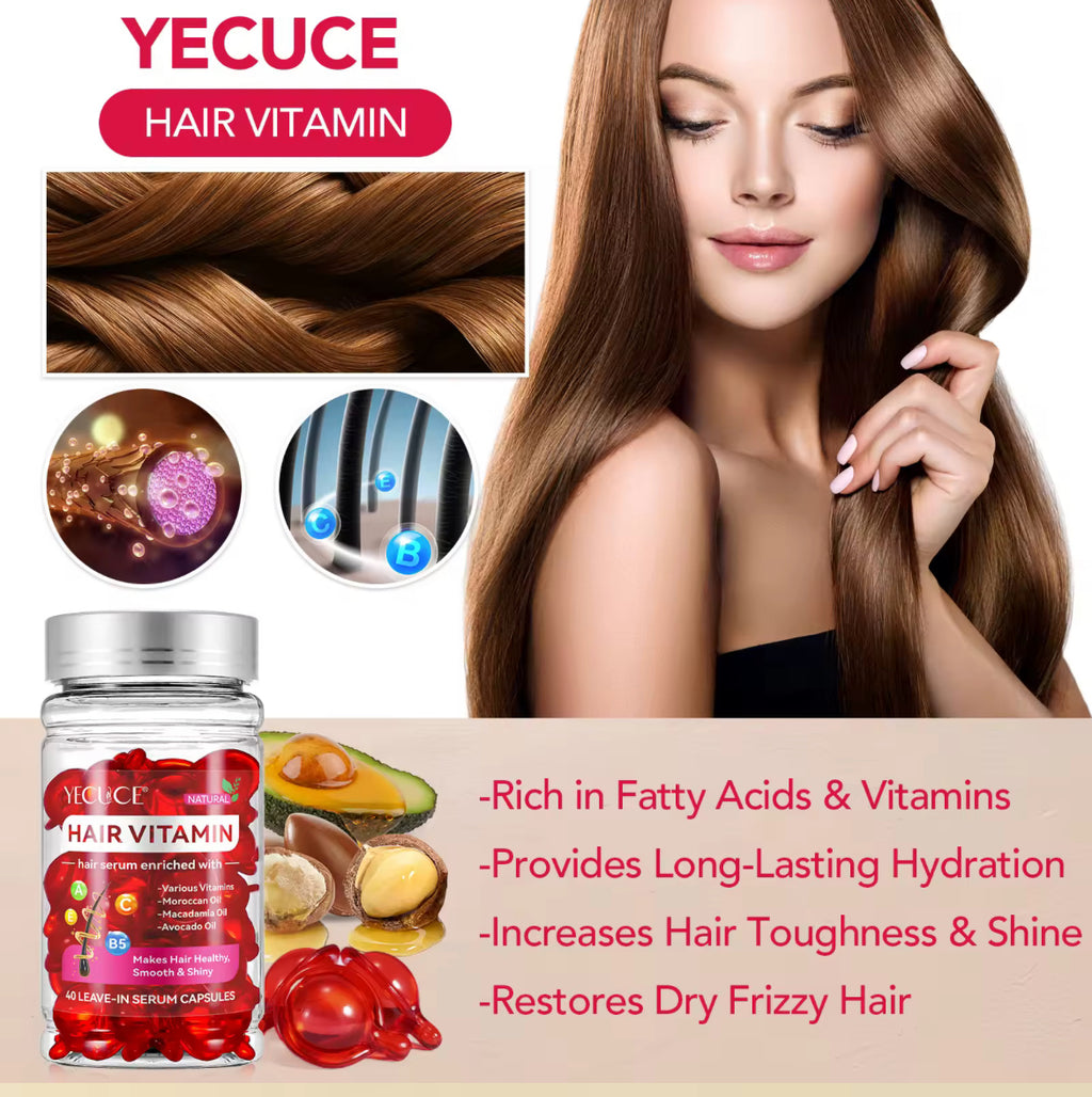 Deep Repair Hair Vitamin Leave-In-Serum Capsules