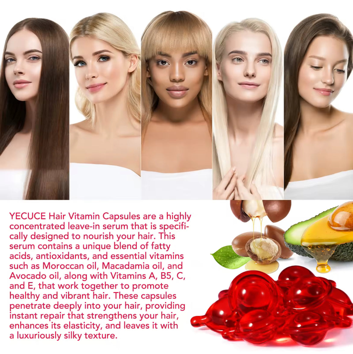 Deep Repair Hair Vitamin Leave-In-Serum Capsules