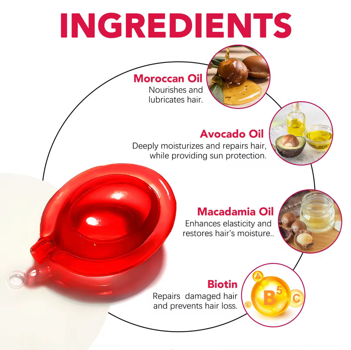 Deep Repair Hair Vitamin Leave-In-Serum Capsules